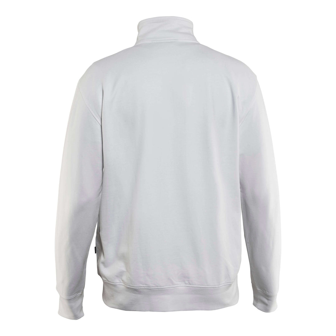 Blaklader 33711158 Sweatshirt Full Zip White Rear #colour_white