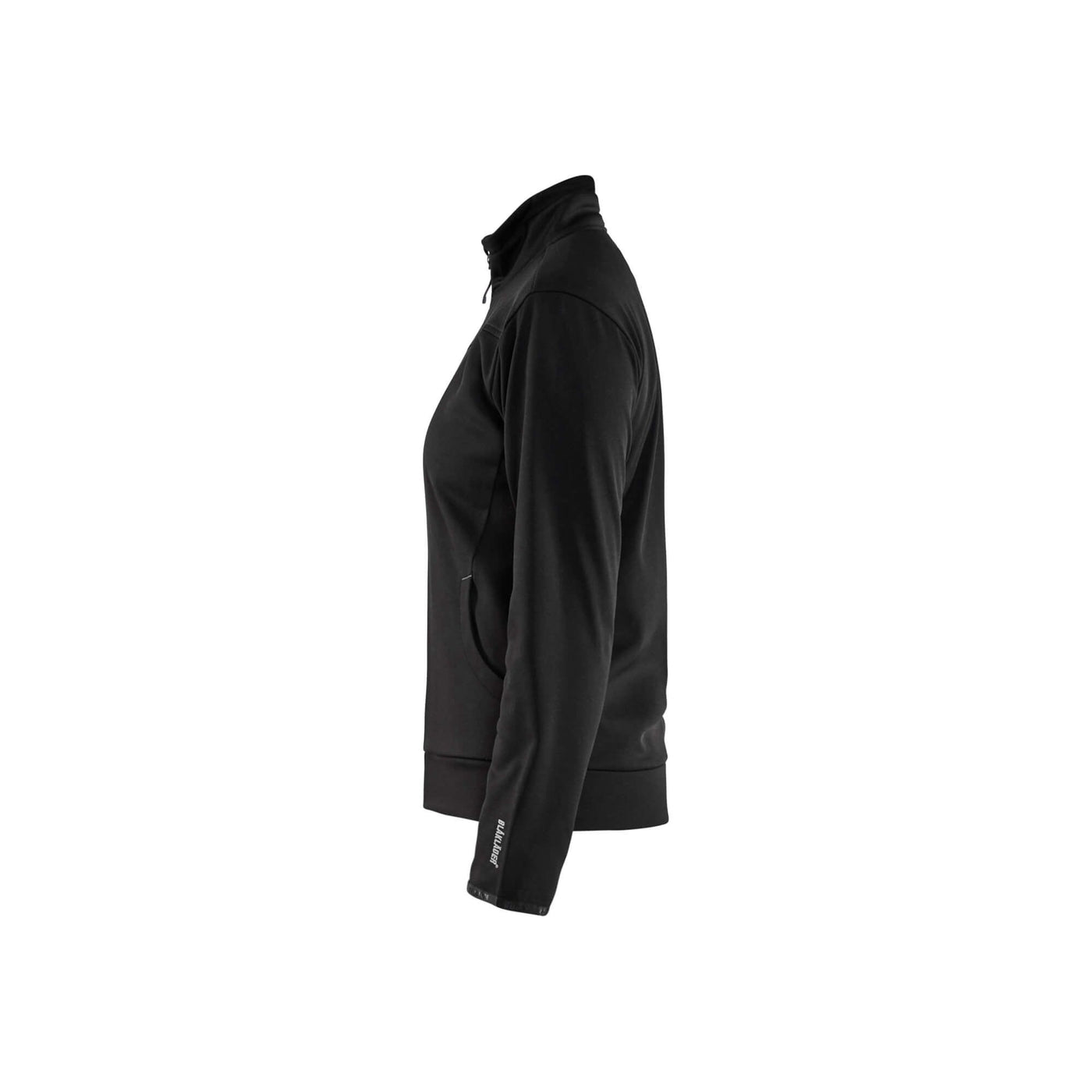 Blaklader 33942526 Sweatshirt Full Zip Black/Dark Grey Left #colour_black-dark-grey