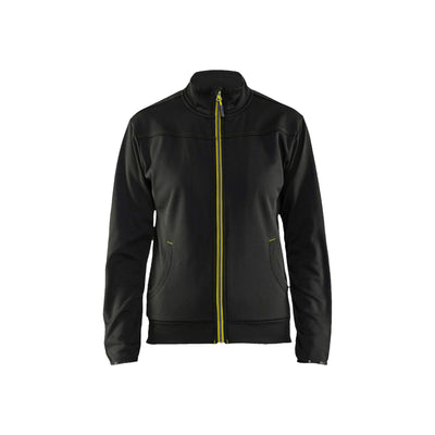 Blaklader 33942526 Sweatshirt Full Zip Black/Hi-Vis Yellow Main #colour_black-yellow