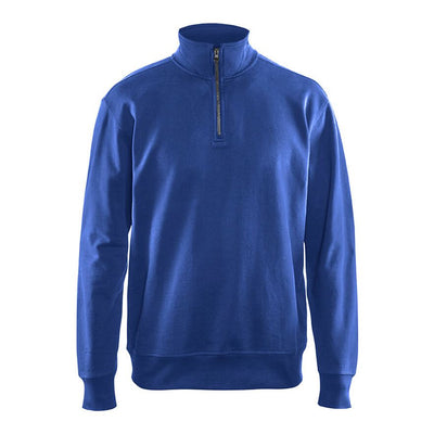 Blaklader 33691158 Sweatshirt Half Zip Cornflower Blue Main #colour_cornflower-blue