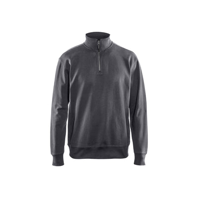 Blaklader 33691158 Sweatshirt Half Zip Dark Grey Main #colour_dark-grey