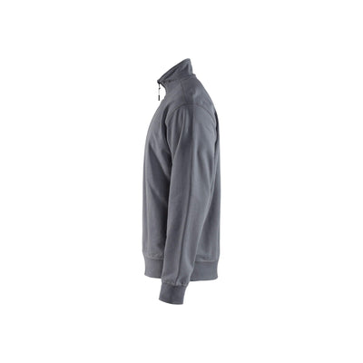 Blaklader 33691158 Sweatshirt Half Zip Grey Left #colour_grey