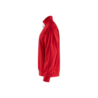 Blaklader 33691158 Sweatshirt Half Zip Red Left #colour_red