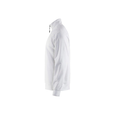 Blaklader 33691158 Sweatshirt Half Zip White Left #colour_white