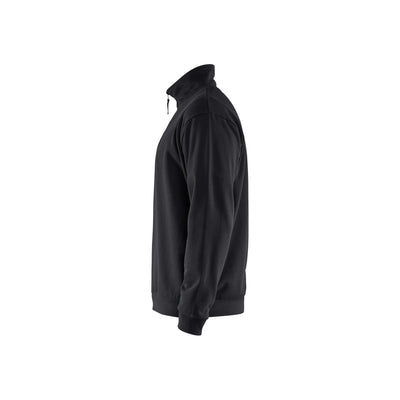 Blaklader 35871169 Sweatshirt Half-Zip Black Left #colour_black