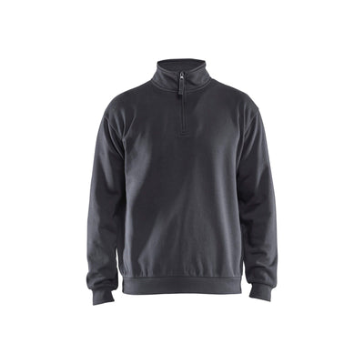 Blaklader 35871169 Sweatshirt Half-Zip Mid Grey Main #colour_mid-grey