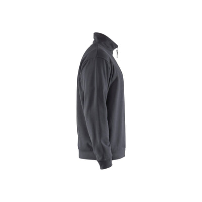 Blaklader 35871169 Sweatshirt Half-Zip Mid Grey Right #colour_mid-grey