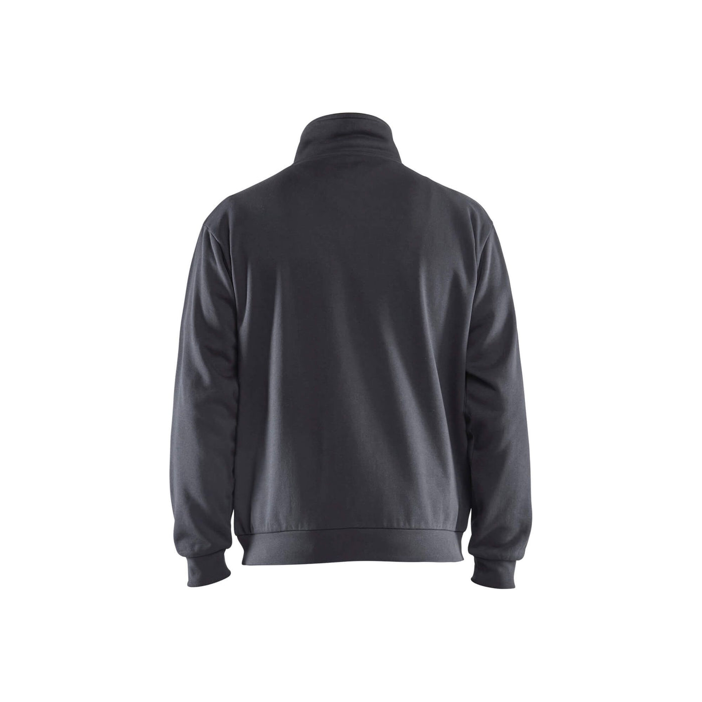 Blaklader 35871169 Sweatshirt Half-Zip Mid Grey Rear #colour_mid-grey