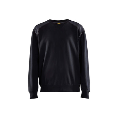 Blaklader Sweatshirt Round Neck Black/Mid Grey Main #colour_black-mid-grey