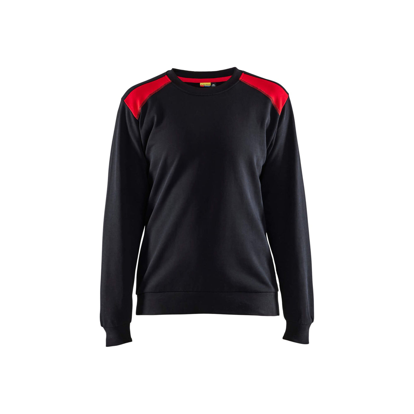 Blaklader Sweatshirt Round Neck Womens Black/Red Main #colour_black-red