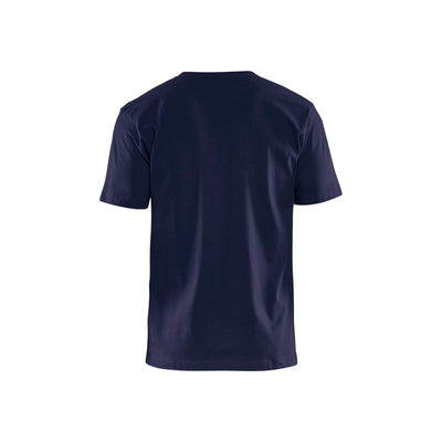 Blaklader 33021030 T-Shirt 10 Pack Navy Blue Rear #colour_navy-blue