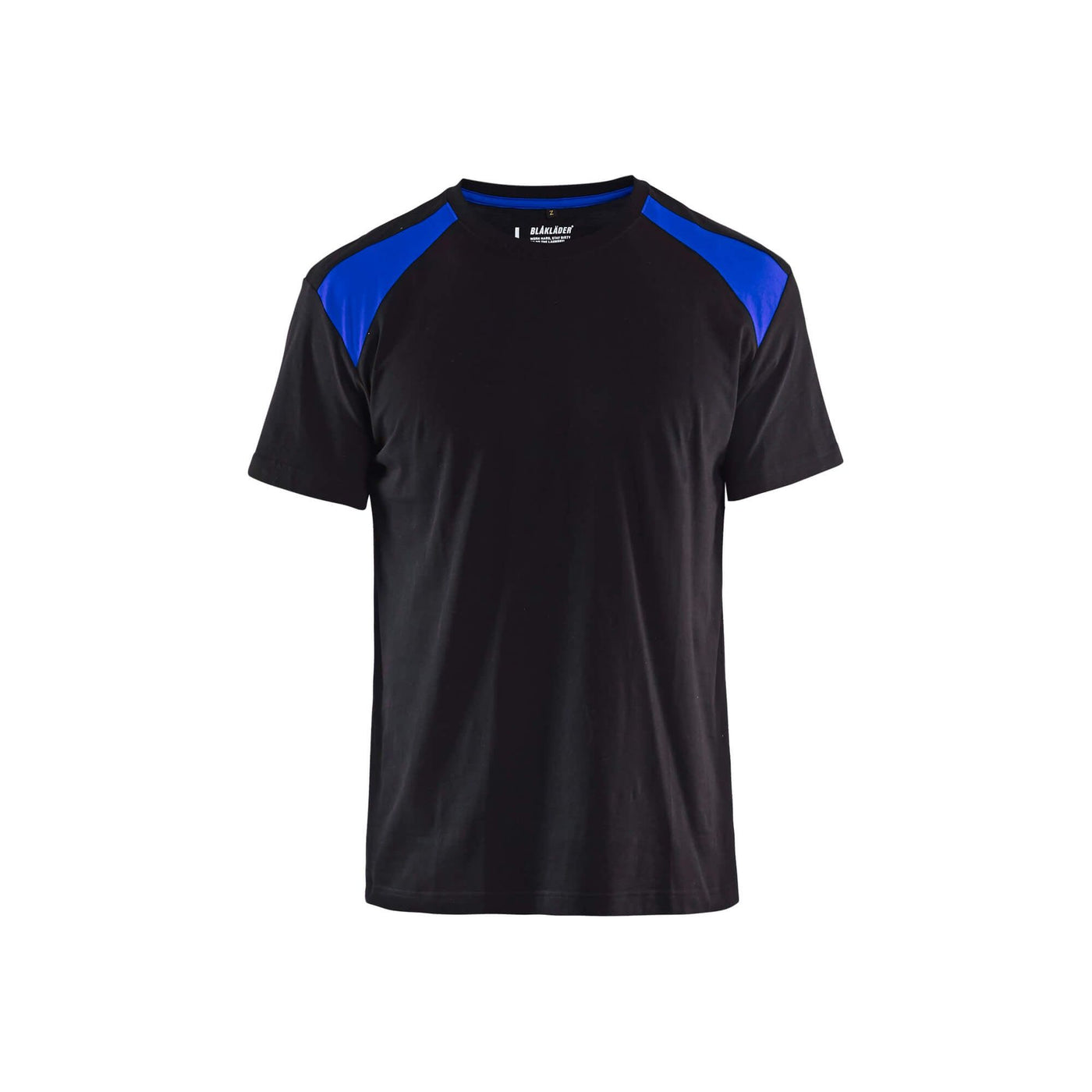 Blaklader 33791042 T-Shirt 2-Tone Cotton Black/Cornflower Blue Main #colour_black-cornflower-blue