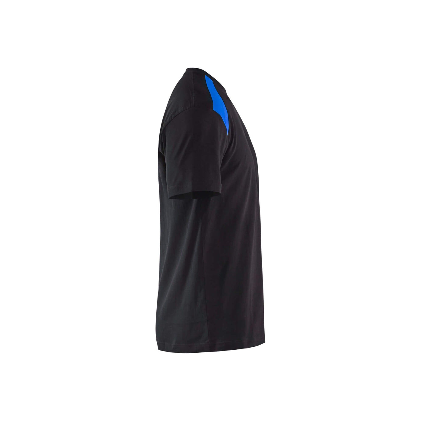 Blaklader 33791042 T-Shirt 2-Tone Cotton Black/Cornflower Blue Right #colour_black-cornflower-blue
