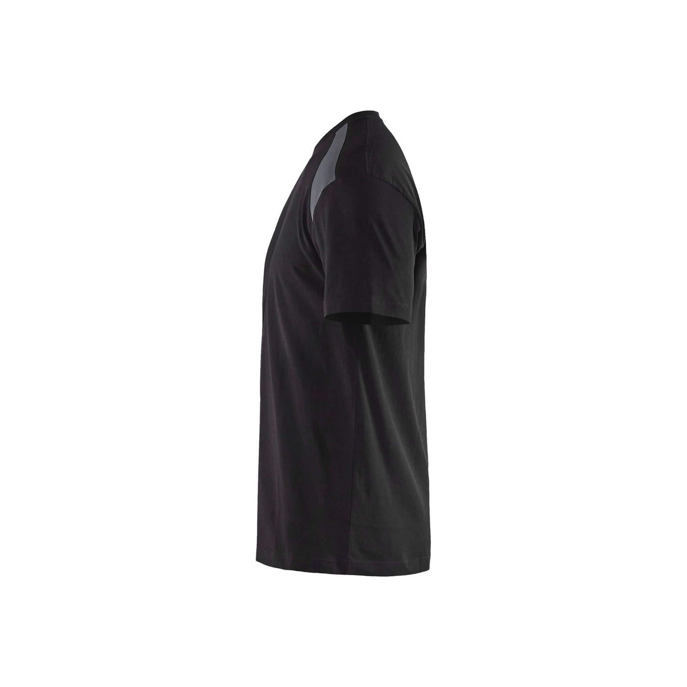 Blaklader 33791042 T-Shirt 2-Tone Cotton Black/Mid Grey Left #colour_black-mid-grey