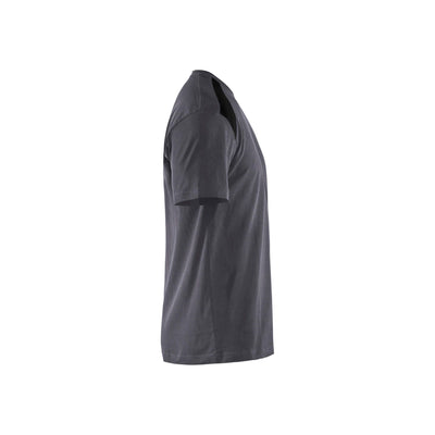 Blaklader 33791042 T-Shirt 2-Tone Cotton Mid Grey/Black Right #colour_mid-grey-black