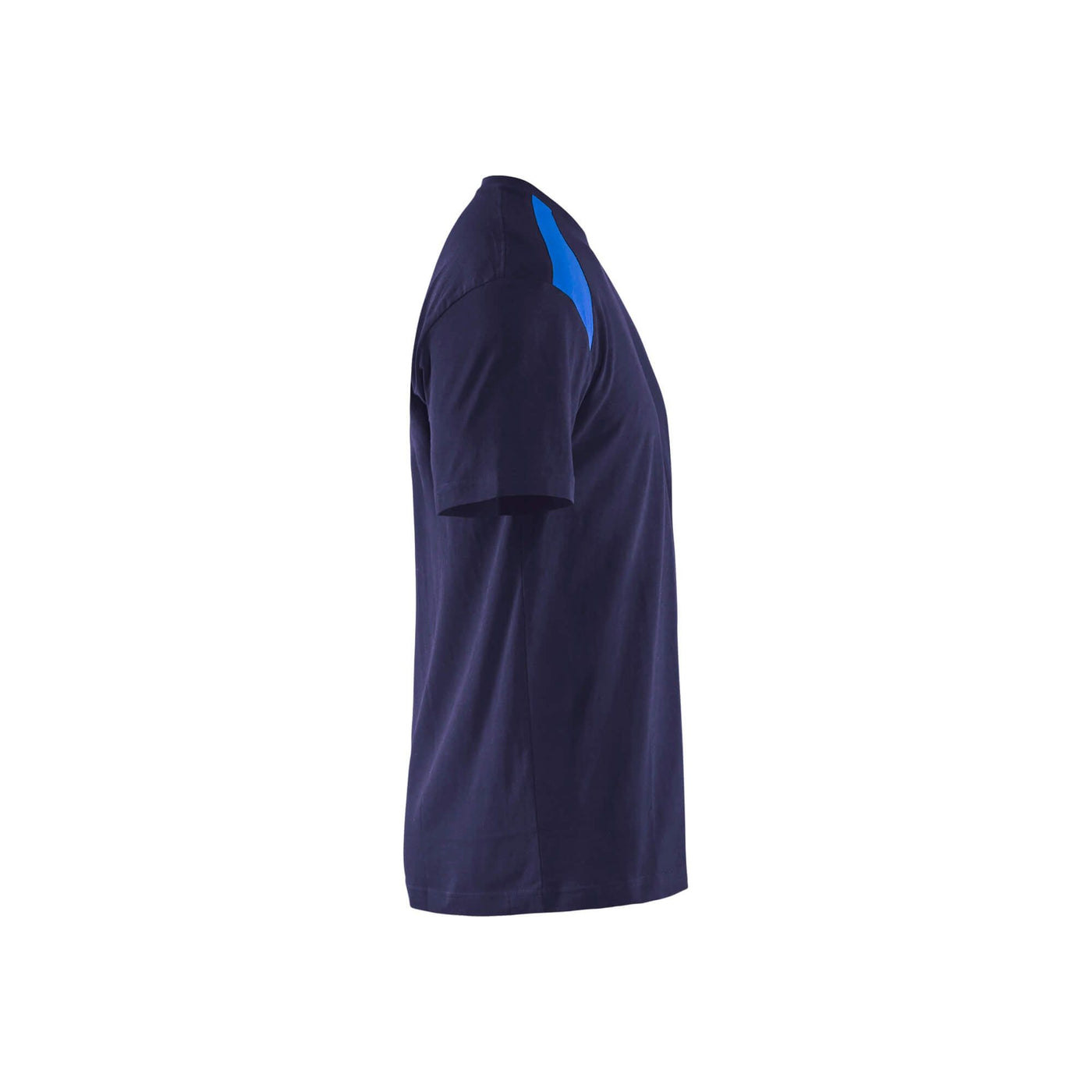Blaklader 33791042 T-Shirt 2-Tone Cotton Navy Blue/Corn Blue Right #colour_navy-blue-corn-blue