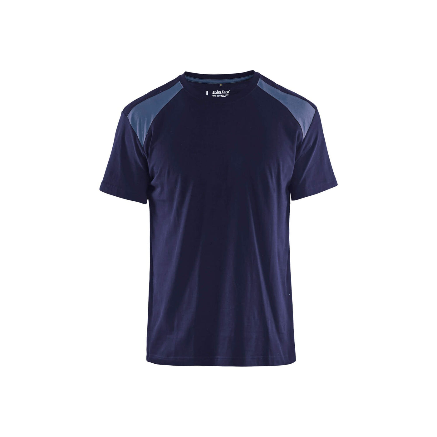 Blaklader 33791042 T-Shirt 2-Tone Cotton Navy Blue/Grey Main #colour_navy-blue-grey