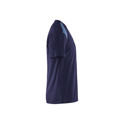 Blaklader 33791042 T-Shirt 2-Tone Cotton Navy Blue/Grey Right #colour_navy-blue-grey