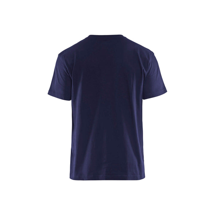 Blaklader 33791042 T-Shirt 2-Tone Cotton Navy Blue/Grey Rear #colour_navy-blue-grey