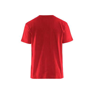 Blaklader 33791042 T-Shirt 2-Tone Cotton Red/Black Rear #colour_red-black