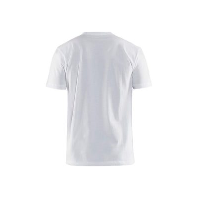 Blaklader 33791042 T-Shirt 2-Tone Cotton White/Dark Grey Rear #colour_white-dark-grey