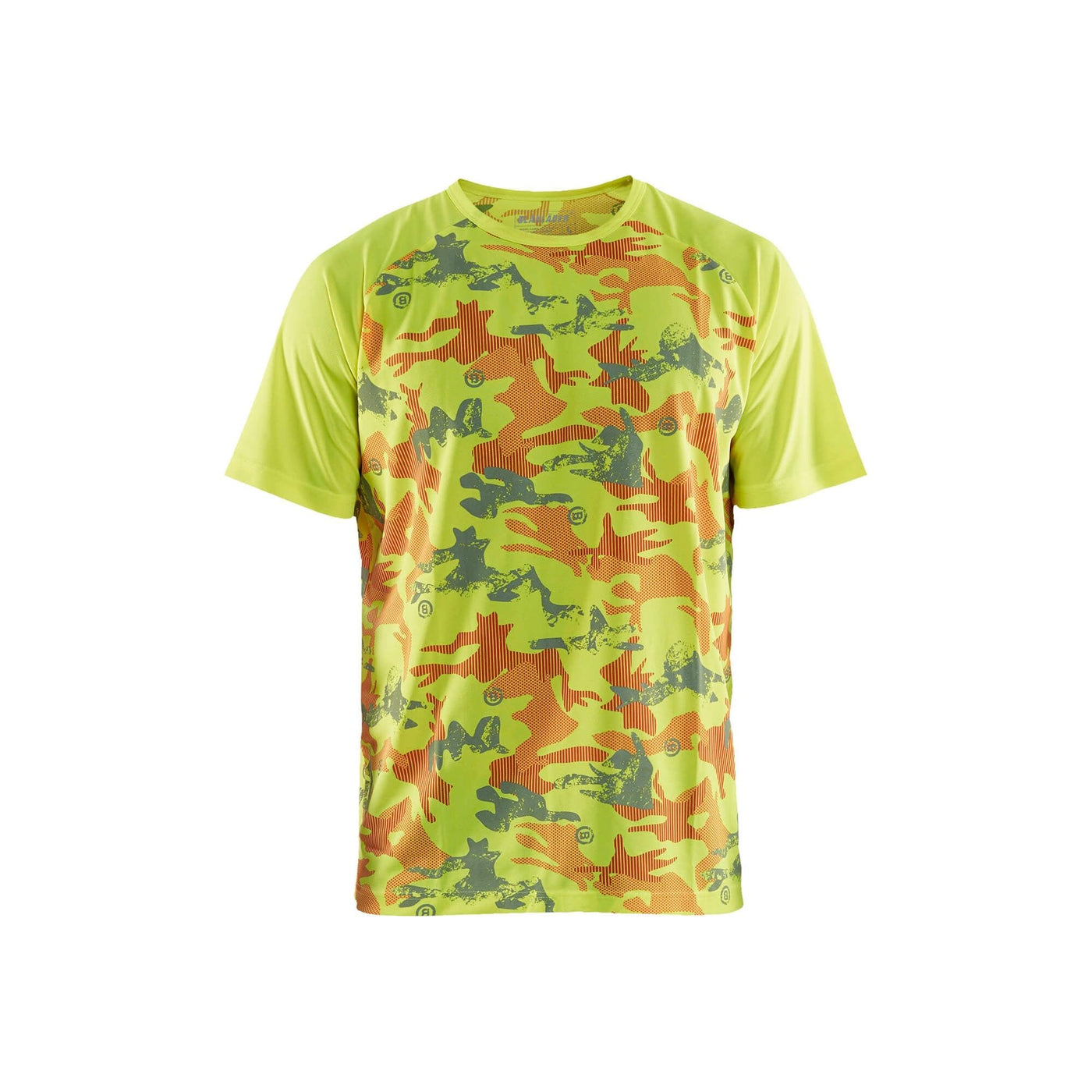 Blaklader 34251011 T-Shirt Camoflage Print Yellow/Grey Main #colour_yellow-grey