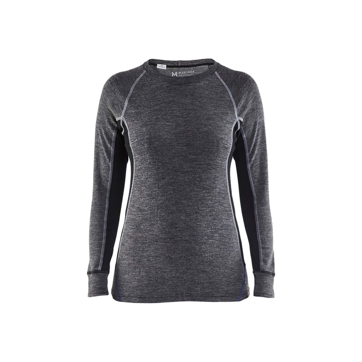 Blaklader 72001732 Thermal Baselayer Top Mid Grey/Black Main #colour_mid-grey-black