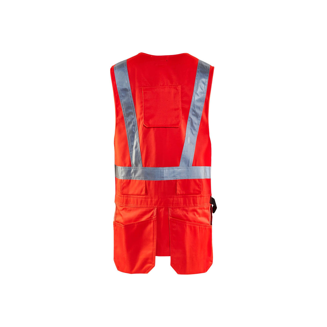 Blaklader 30271804 Tool Vest Hi-Vis Hi-Vis Red Rear #colour_hi-vis-red