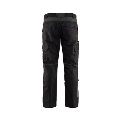 Blaklader 14481832 Trousers Knee-Pad Stretch Black/Dark Grey Rear #colour_black-dark-grey