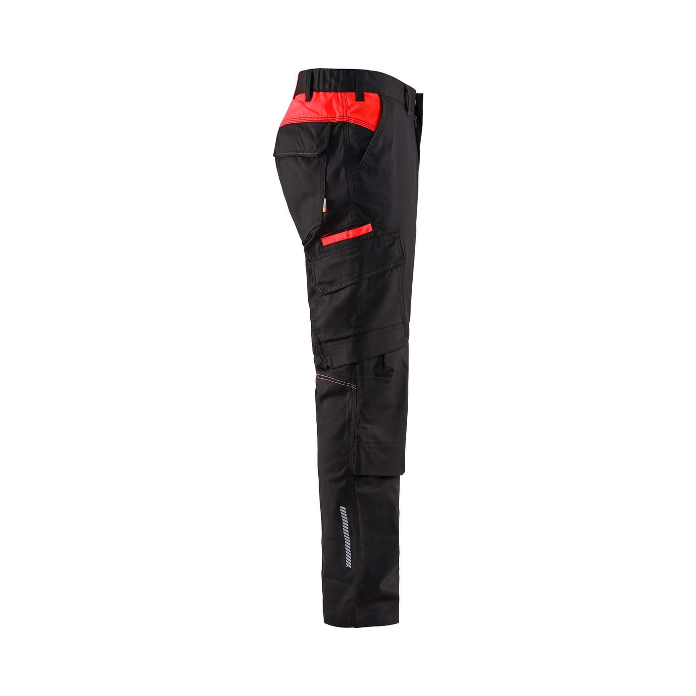 Blaklader 14481832 Trousers Knee-Pad Stretch Black/Red Right #colour_black-red