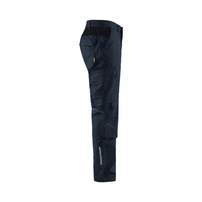 Blaklader 14481832 Trousers Knee-Pad Stretch Dark Navy Blue/Black Right #colour_dark-navy-blue-black
