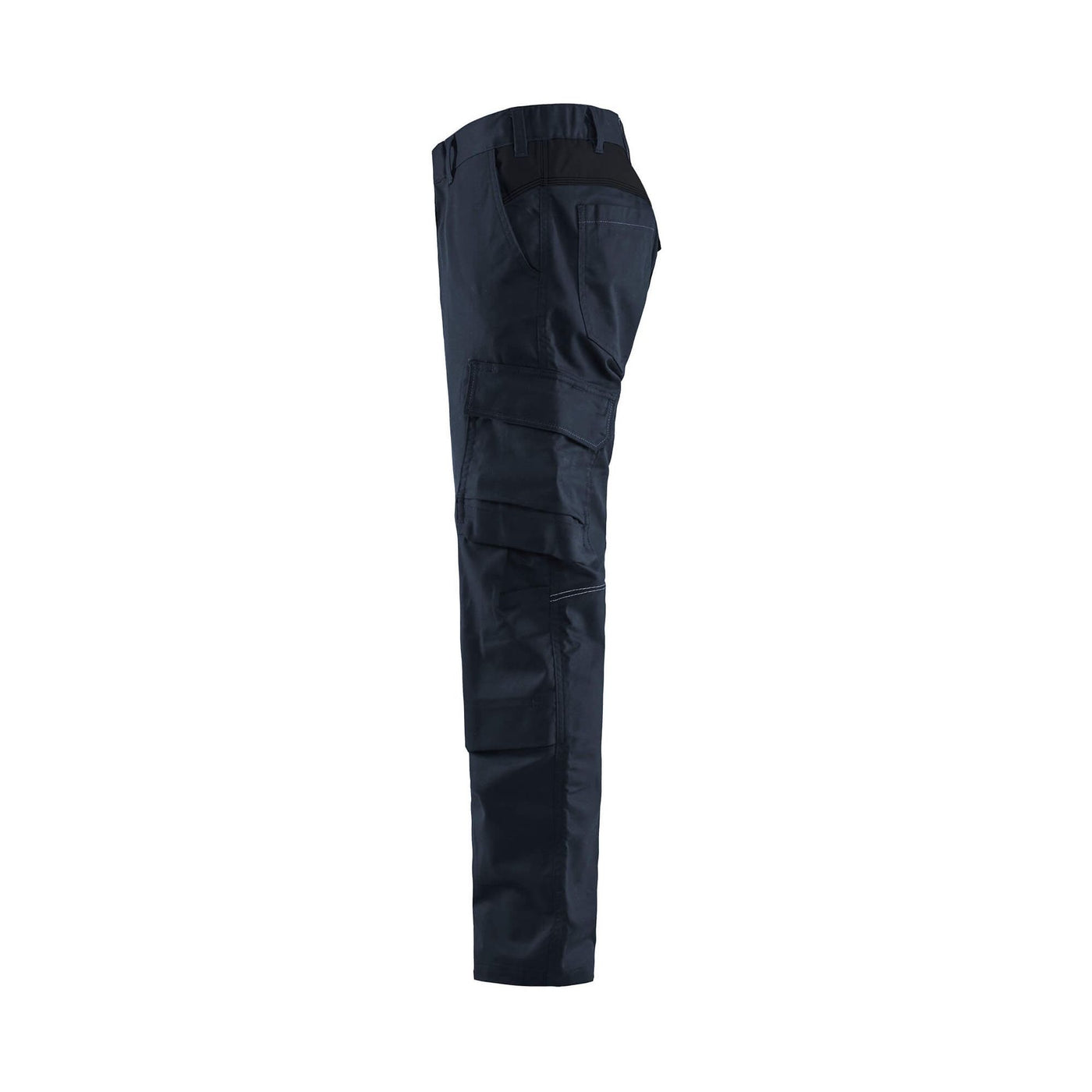 Blaklader 14481832 Trousers Knee-Pad Stretch Dark Navy Blue/Black Left #colour_dark-navy-blue-black