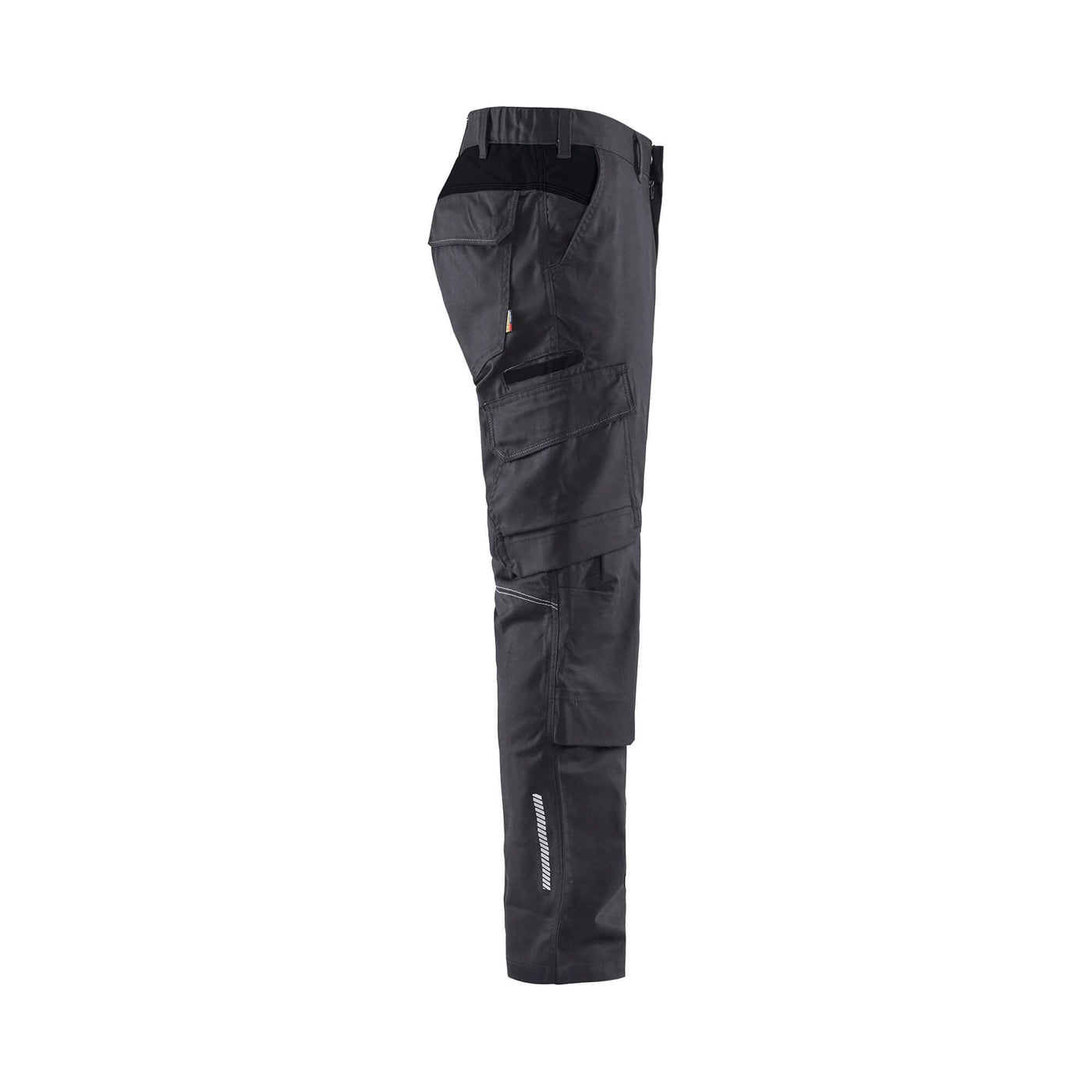 Blaklader 14481832 Trousers Knee-Pad Stretch Mid Grey/Black Right #colour_mid-grey-black