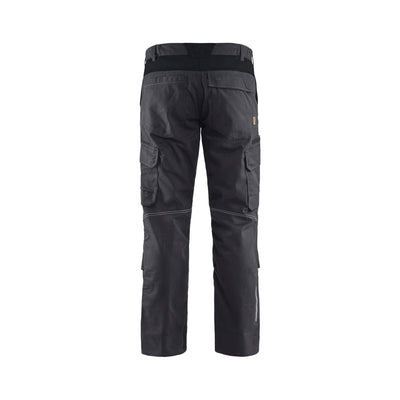 Blaklader 14481832 Trousers Knee-Pad Stretch Mid Grey/Black Rear #colour_mid-grey-black