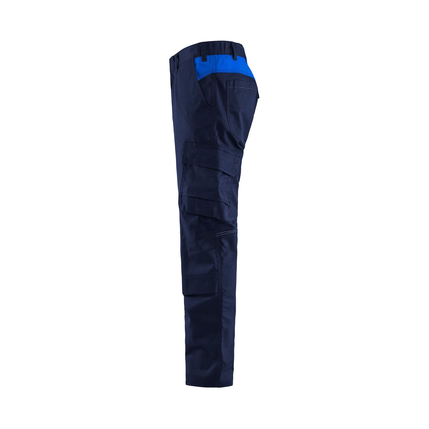 Blaklader 14481832 Trousers Knee-Pad Stretch Navy Blue/Cornflower Blue Left #colour_navy-blue-cornflower-blue