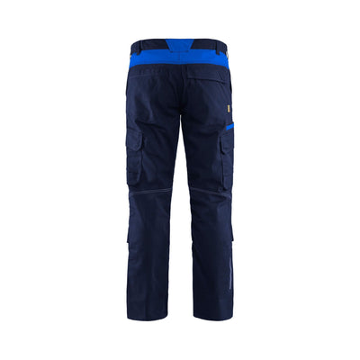 Blaklader 14481832 Trousers Knee-Pad Stretch Navy Blue/Cornflower Blue Rear #colour_navy-blue-cornflower-blue