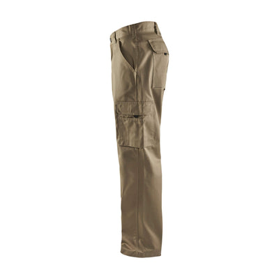 Blaklader 14071800 Trousers Leg Pockets Khaki Left #colour_khaki