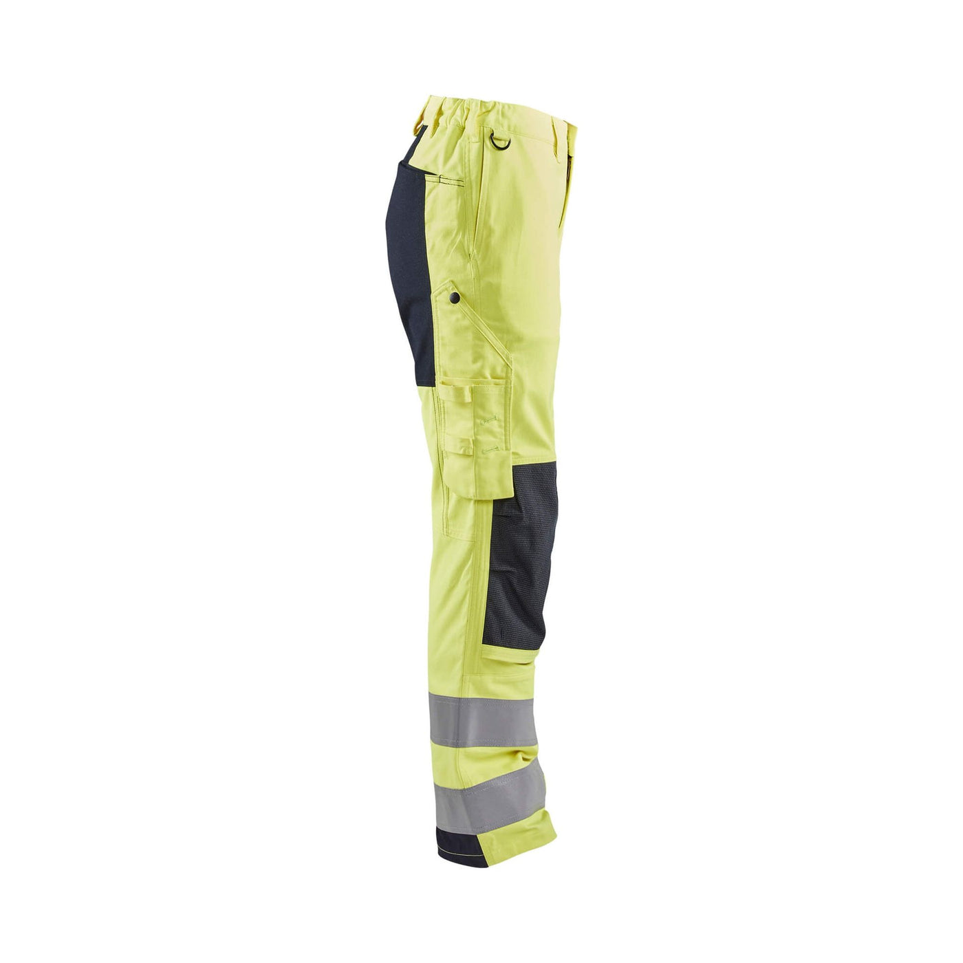 Blaklader Trousers Multinorm with Stretch Womens Yellow/Navy Blue Right #colour_yellow-navy-blue