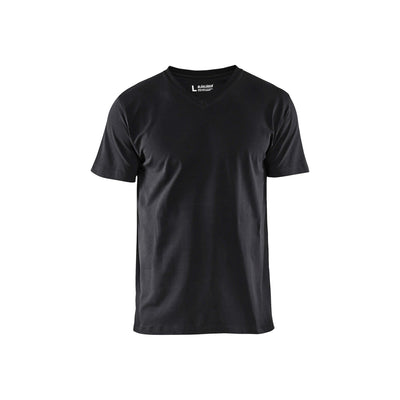 Blaklader 33601029 V Neck T-Shirt Black Main #colour_black