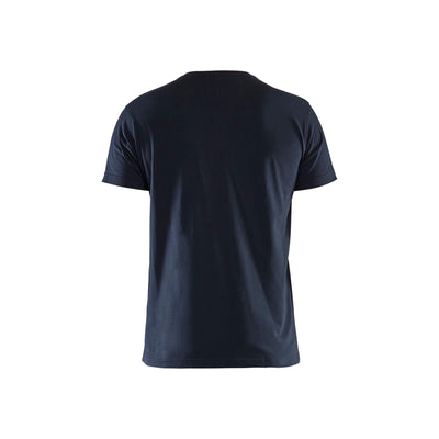 Blaklader 33601029 V Neck T-Shirt Dark Navy Blue Rear #colour_dark-navy-blue