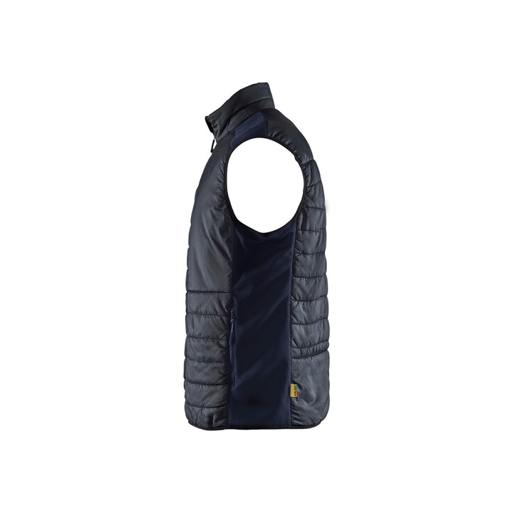 Blaklader Vest Warm Lined Black/Dark Navy Blue Left #colour_black-dark-navy-blue