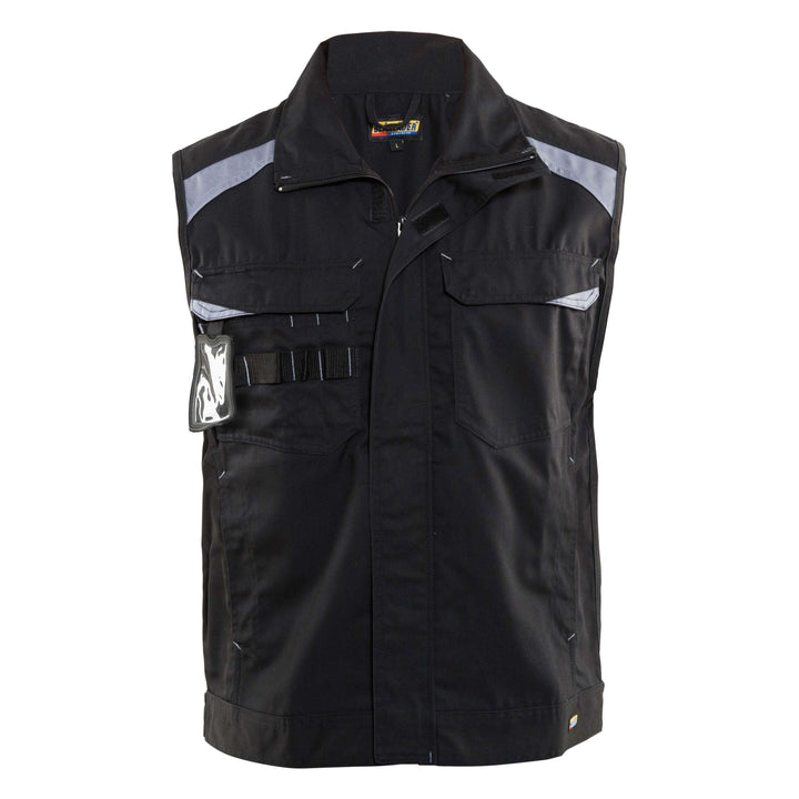 Blaklader 31641800 Waistcoat Hidden zip Black/Grey Main #colour_black-grey