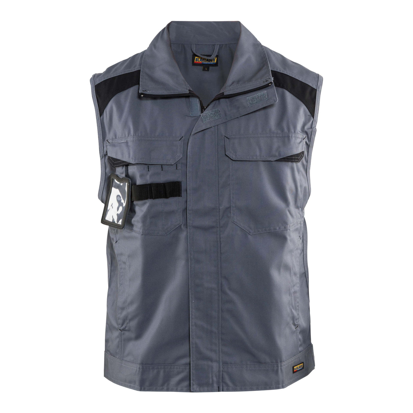 Blaklader 31641800 Waistcoat Hidden zip Grey/Black Main #colour_grey-black