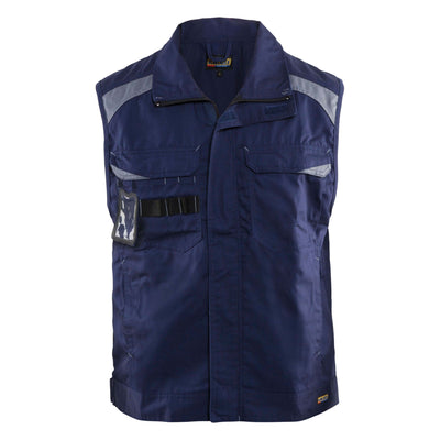 Blaklader 31641800 Waistcoat Hidden zip Navy Blue/Grey Main #colour_navy-blue-grey