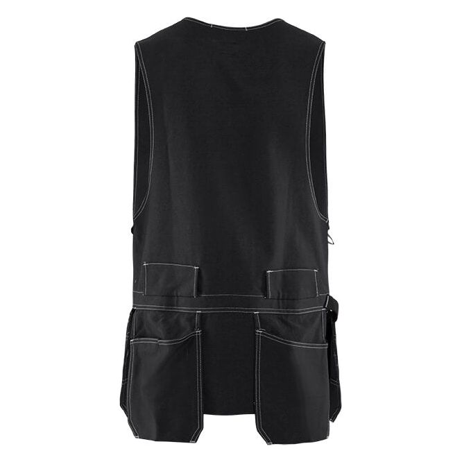 Blaklader 31051370 Waistcoat with Zip Black Rear #colour_black