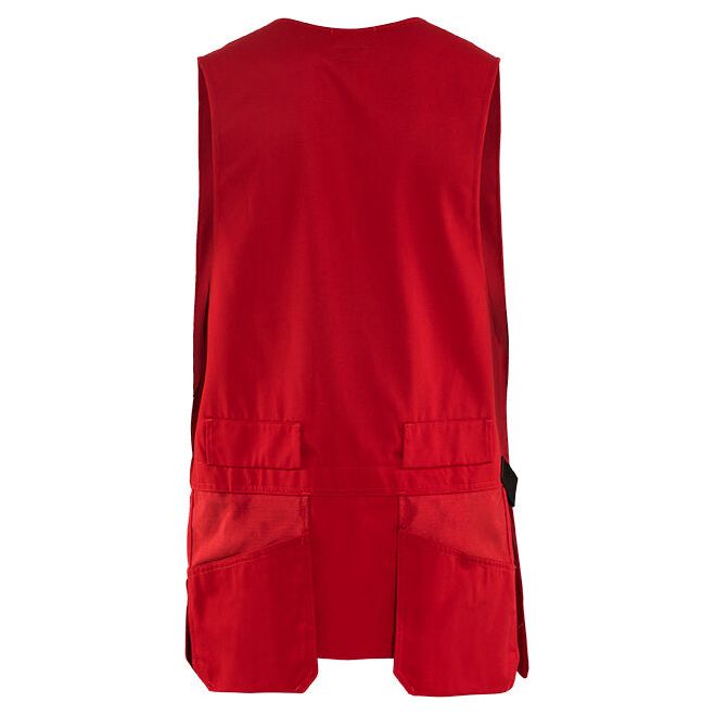 Blaklader 31051860 Waistcoat with Zip Red Rear #colour_red