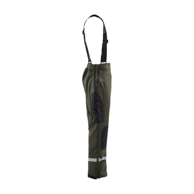 Blaklader 13052003 Waterproof Rain Trousers Army Green Right #colour_army-green