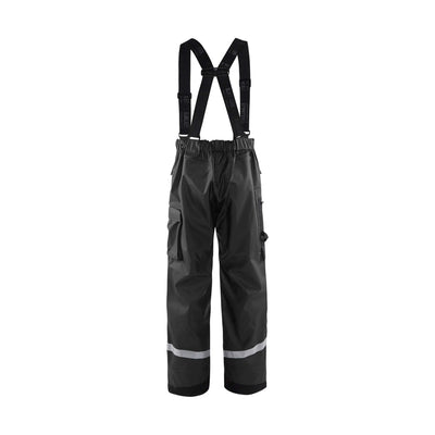Blaklader 13052003 Waterproof Rain Trousers Black Rear #colour_black