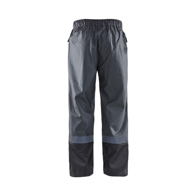 Blaklader 13222003 Waterproof Rain Trousers Dark Grey/Black Rear #colour_dark-grey-black
