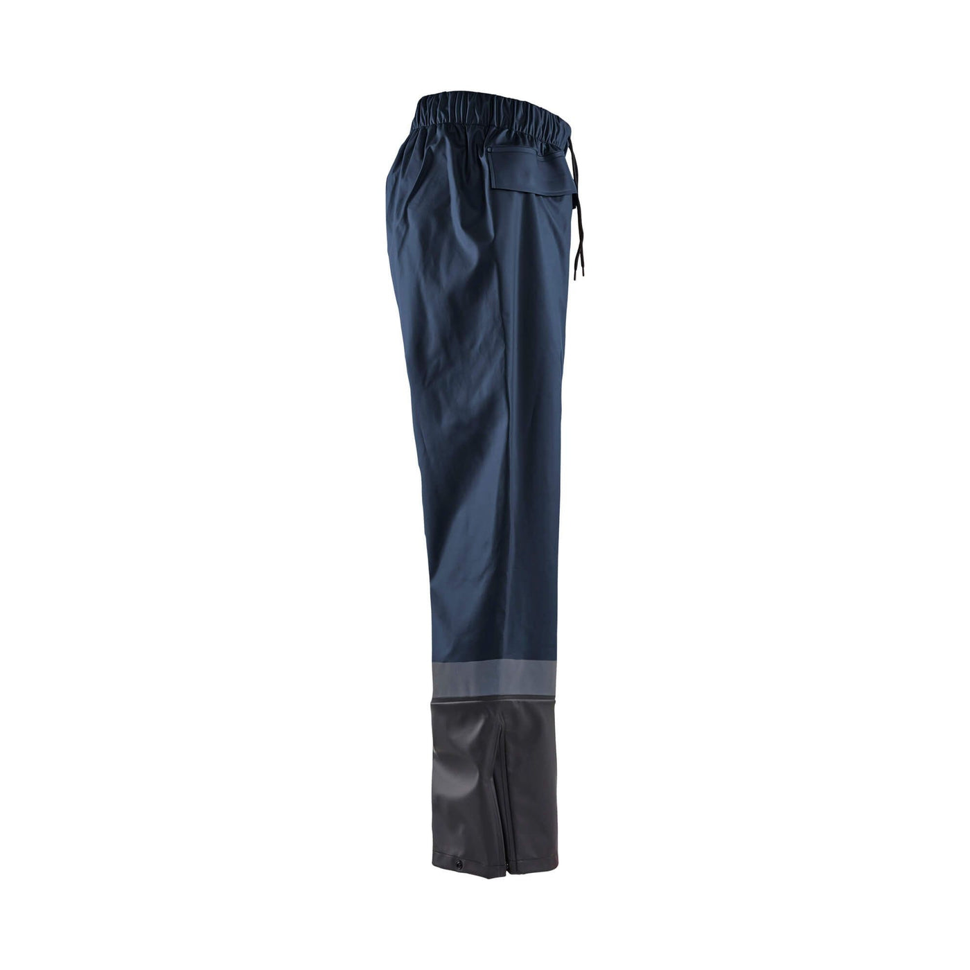 Blaklader 13222003 Waterproof Rain Trousers Dark Navy Blue/Black Right #colour_dark-navy-black